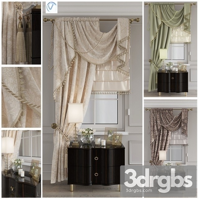 Curtain Blind Classic 01 3dsmax Download - thumbnail 1