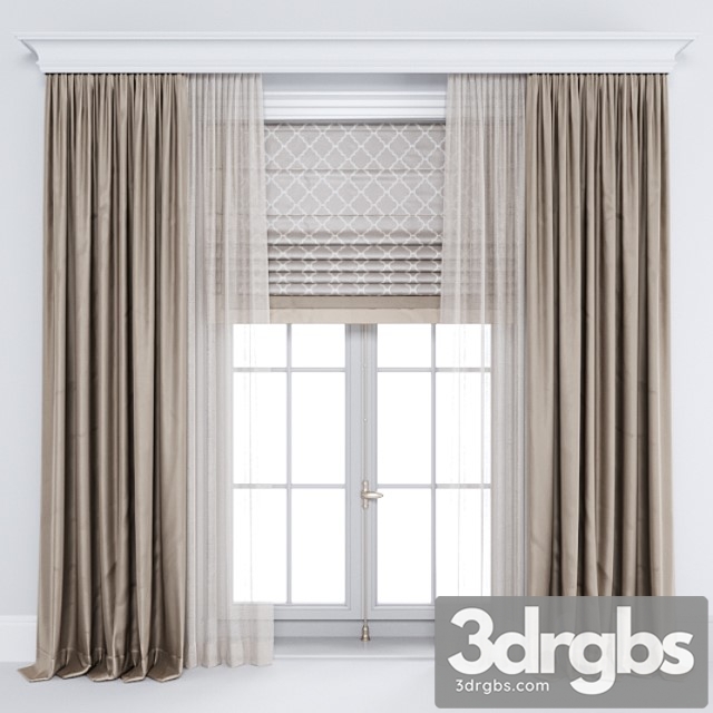 Curtain Brown 3dsmax Download - thumbnail 1