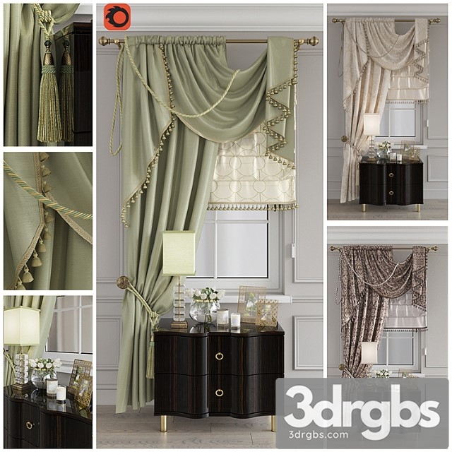 Curtain Classic 1 Crown 1 3dsmax Download - thumbnail 1