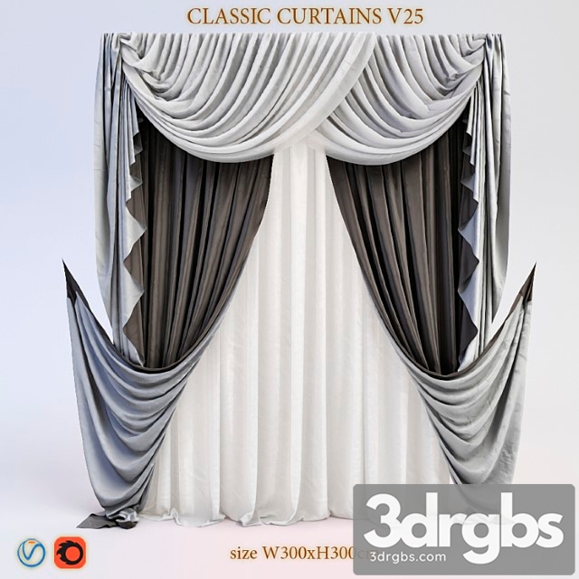 Curtain Classic B25 3dsmax Download - thumbnail 1