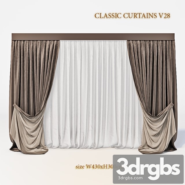 Curtain Classic B28 3dsmax Download - thumbnail 1