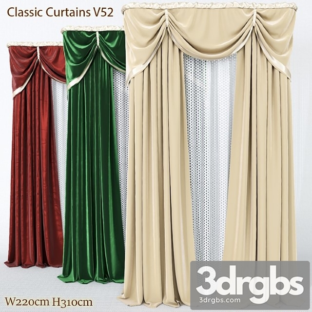 Curtain Classic B52 3dsmax Download - thumbnail 1