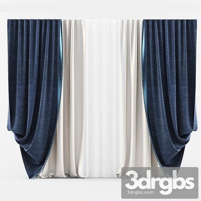 Curtain Classic Blue 3dsmax Download - thumbnail 1