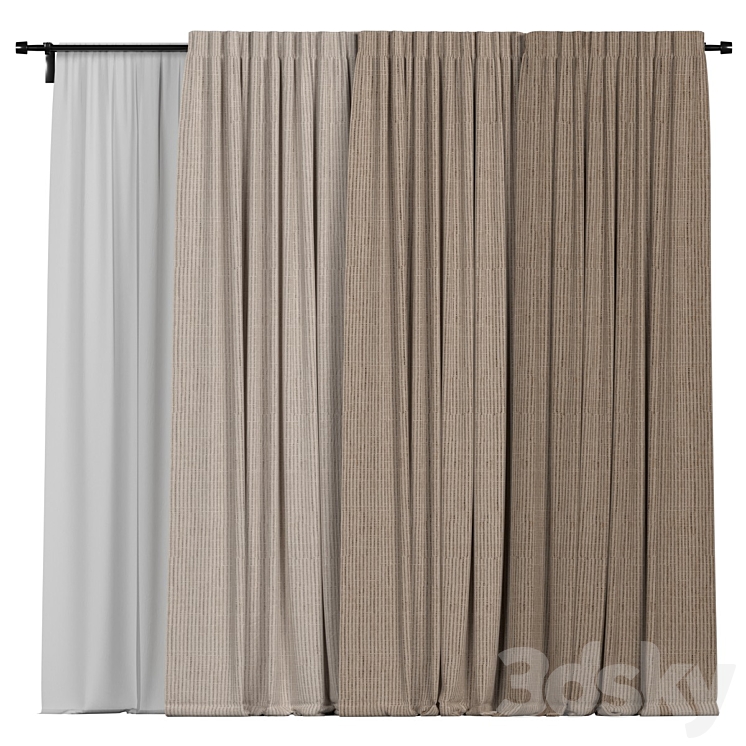 Curtain collection 3DS Max Model - thumbnail 1