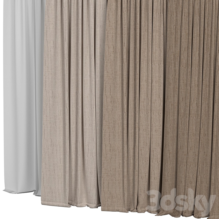 Curtain collection 3DS Max Model - thumbnail 2