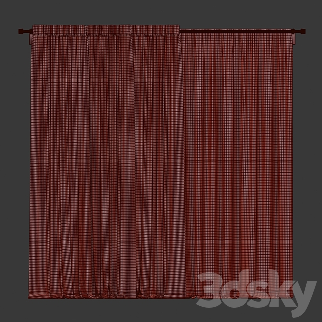 Curtain collection 3DS Max Model - thumbnail 3