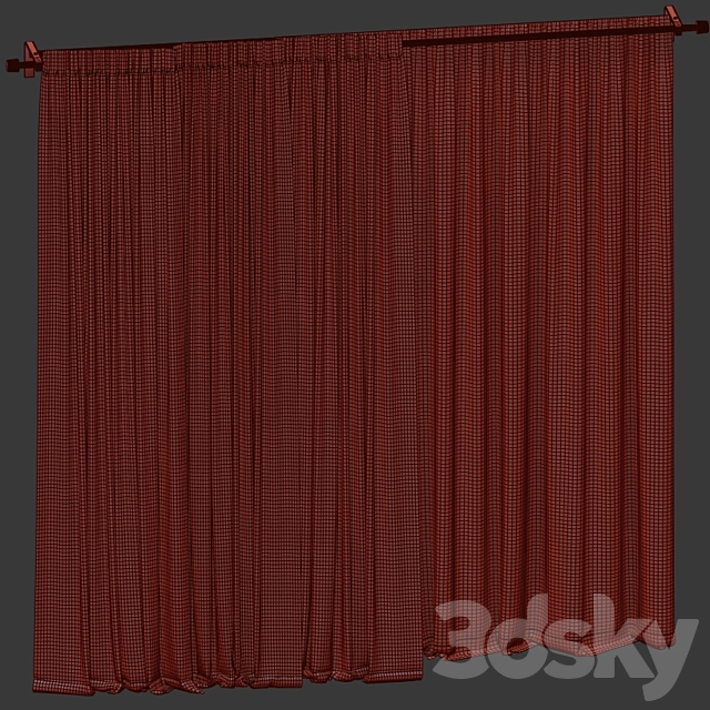 Curtain collection 3DS Max Model - thumbnail 4