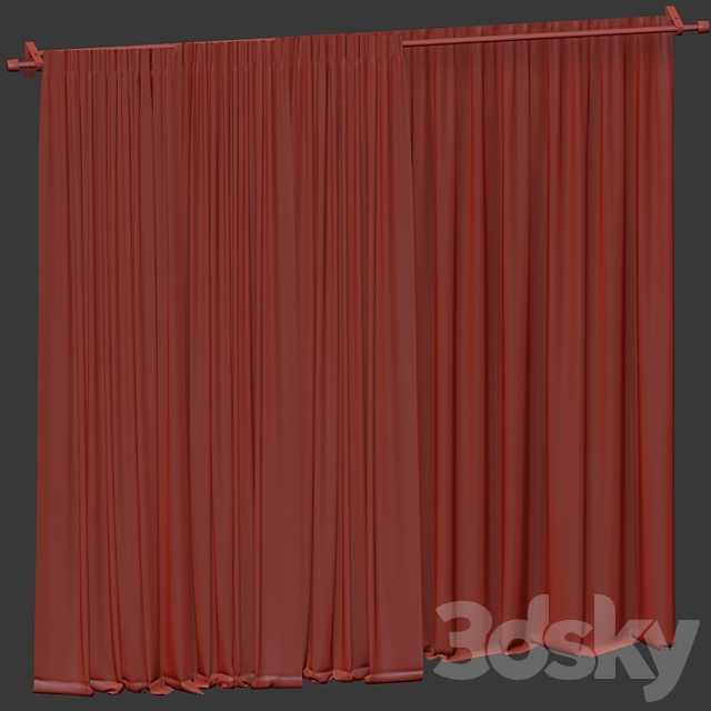 Curtain collection 3DS Max Model - thumbnail 5