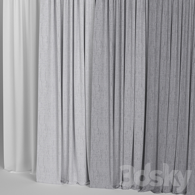 Curtain collection 3DS Max Model - thumbnail 2