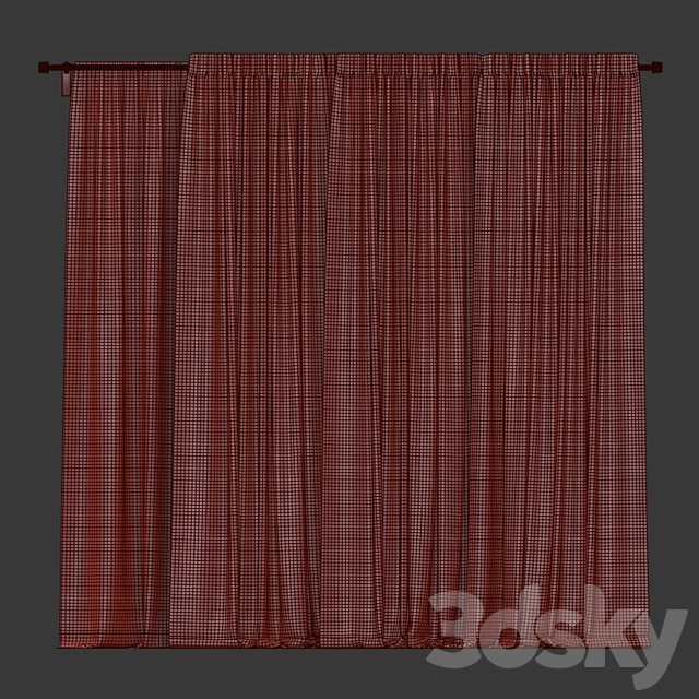 Curtain collection 3DS Max Model - thumbnail 3