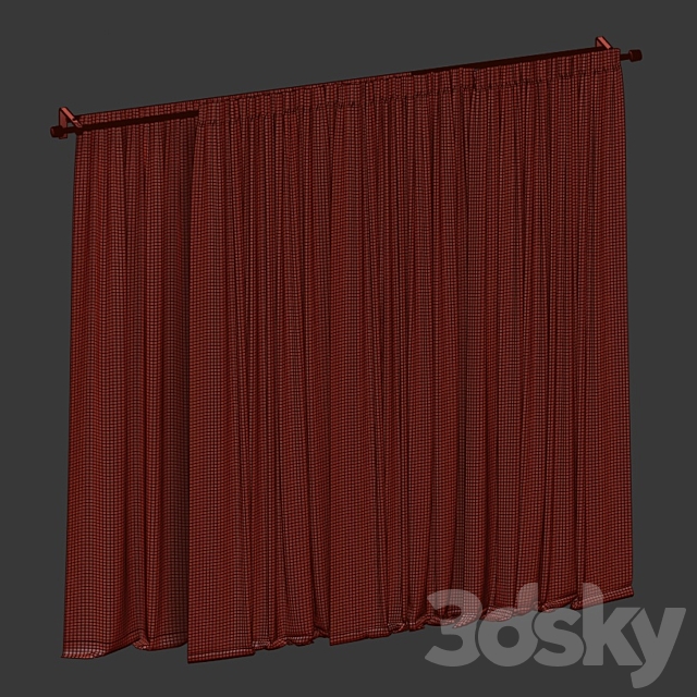 Curtain collection 3DS Max Model - thumbnail 4