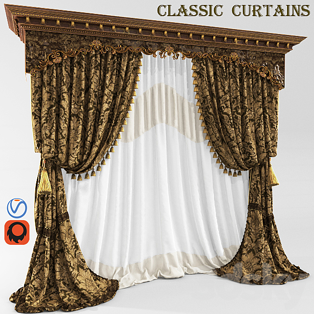 Curtain (curtain classik) 3DSMax File - thumbnail 1