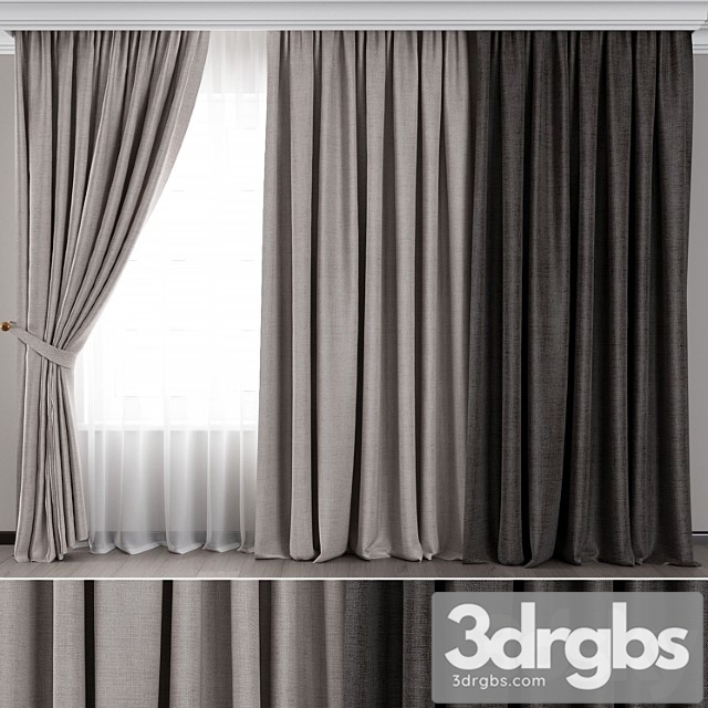 Curtain For Interior 029 3 3dsmax Download - thumbnail 1