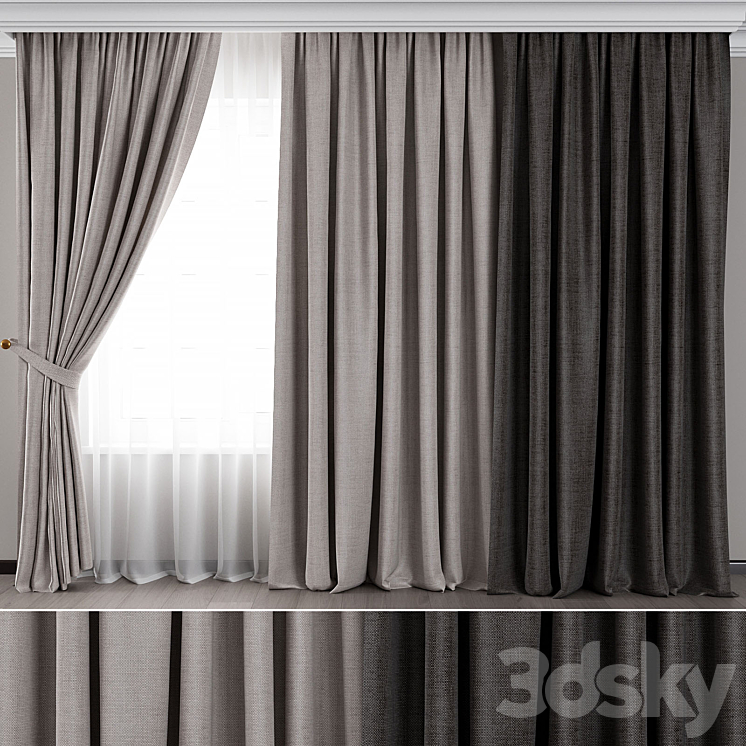 Curtain for Interior 029 3DS Max Model - thumbnail 1