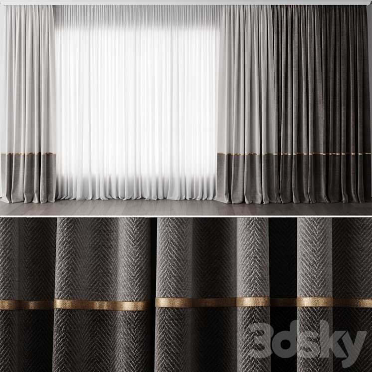 Curtain for Interior 088 3DS Max Model - thumbnail 3