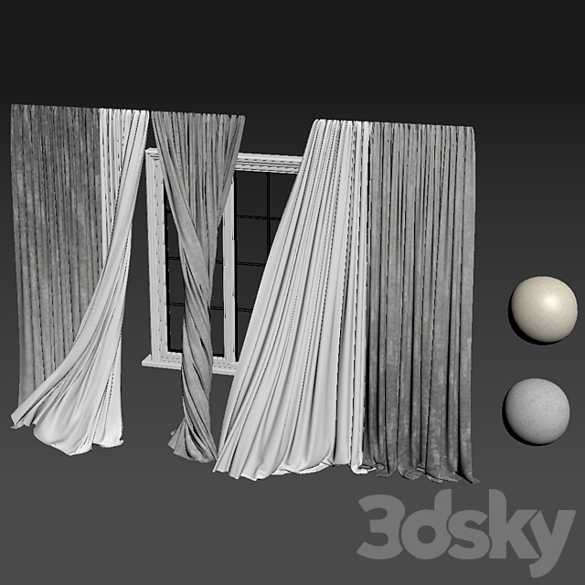 Curtain for Interior 123 3DS Max Model - thumbnail 4