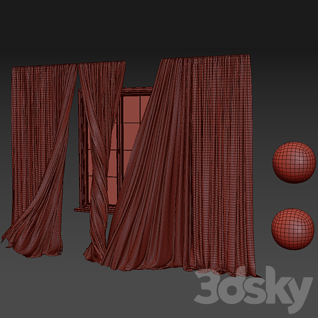 Curtain for Interior 123 3DS Max Model - thumbnail 5