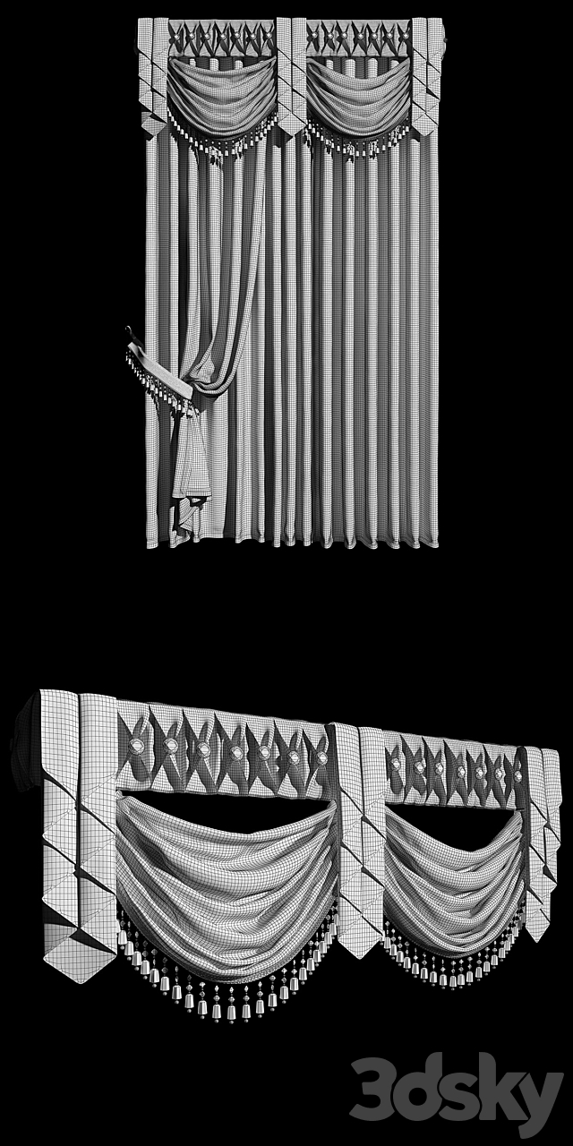 Curtain Lambrequin 3DSMax File - thumbnail 3