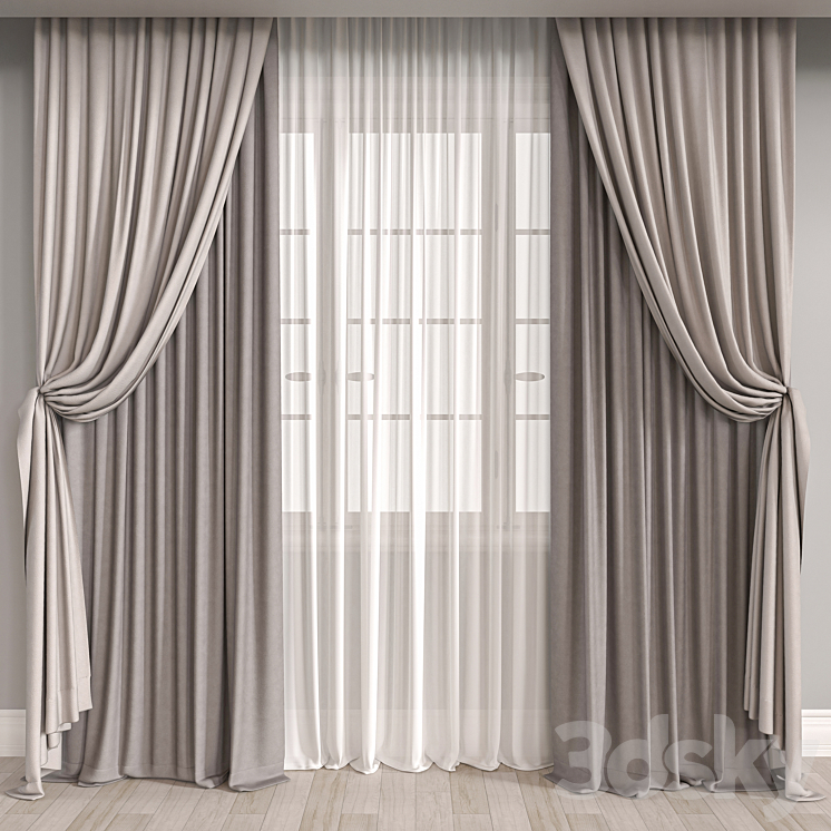 curtain m016 3DS Max Model - thumbnail 1