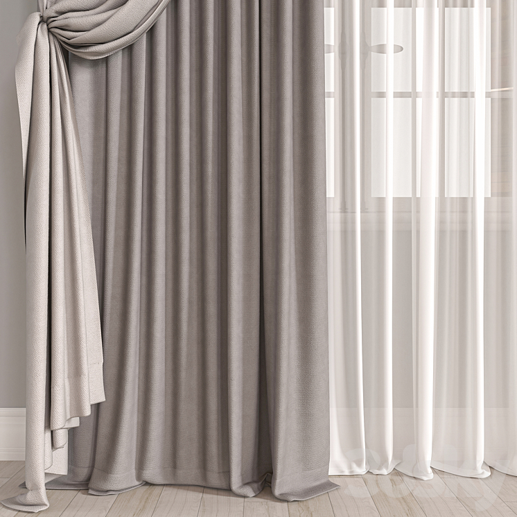 curtain m016 3DS Max Model - thumbnail 2