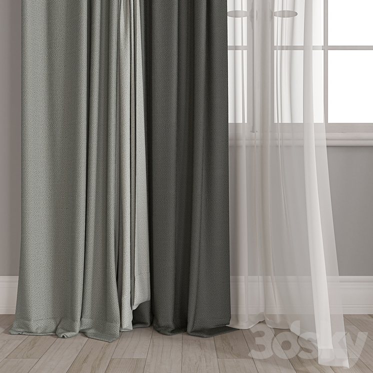 curtain m026 3DS Max - thumbnail 2