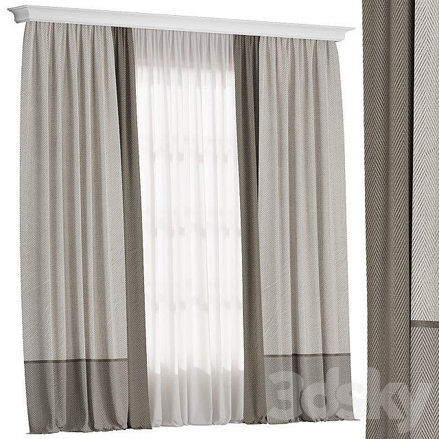 Curtain MK 001 3DS Max Model - thumbnail 2