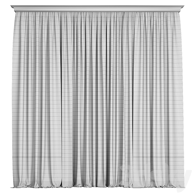 Curtain MK 001 3DS Max Model - thumbnail 4