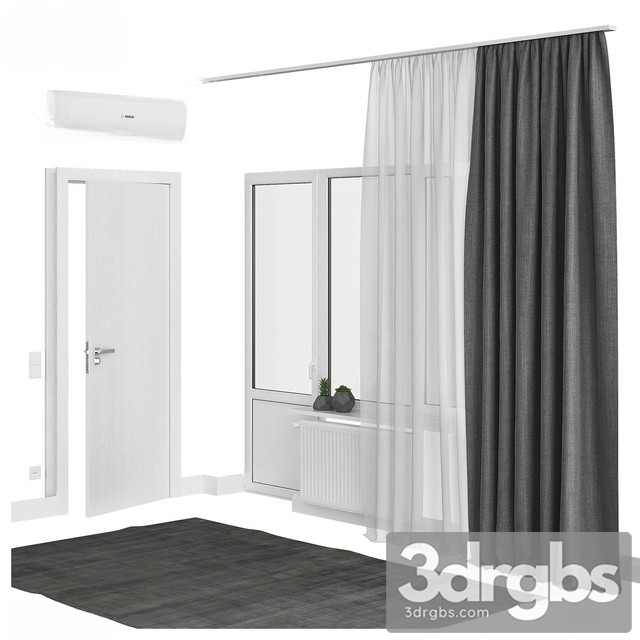 Curtain Room 3dsmax Download - thumbnail 1