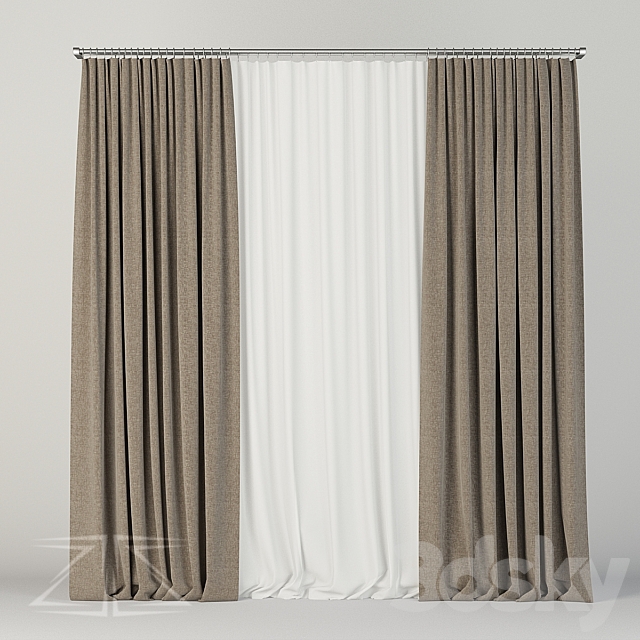 Curtain set 2 3DSMax File - thumbnail 1