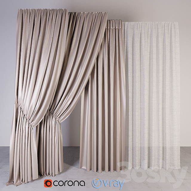 curtain Set 3ds Max - thumbnail 1