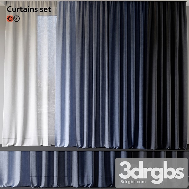 Curtain Set 6 3dsmax Download - thumbnail 1