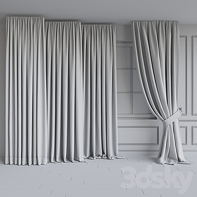 Curtain set 80 3DSMax File - thumbnail 2