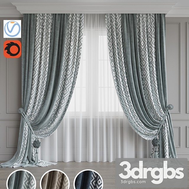 Curtain Set Porter 70 3dsmax Download - thumbnail 1