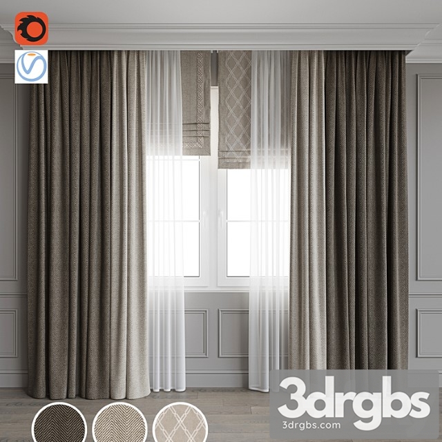 Curtain Set Porter 87 3dsmax Download - thumbnail 1