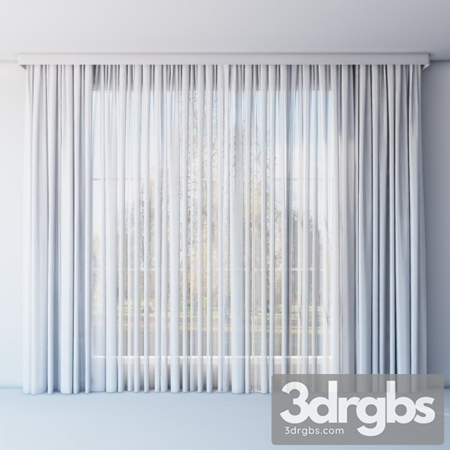 Curtain Tulle Straight 3dsmax Download - thumbnail 1