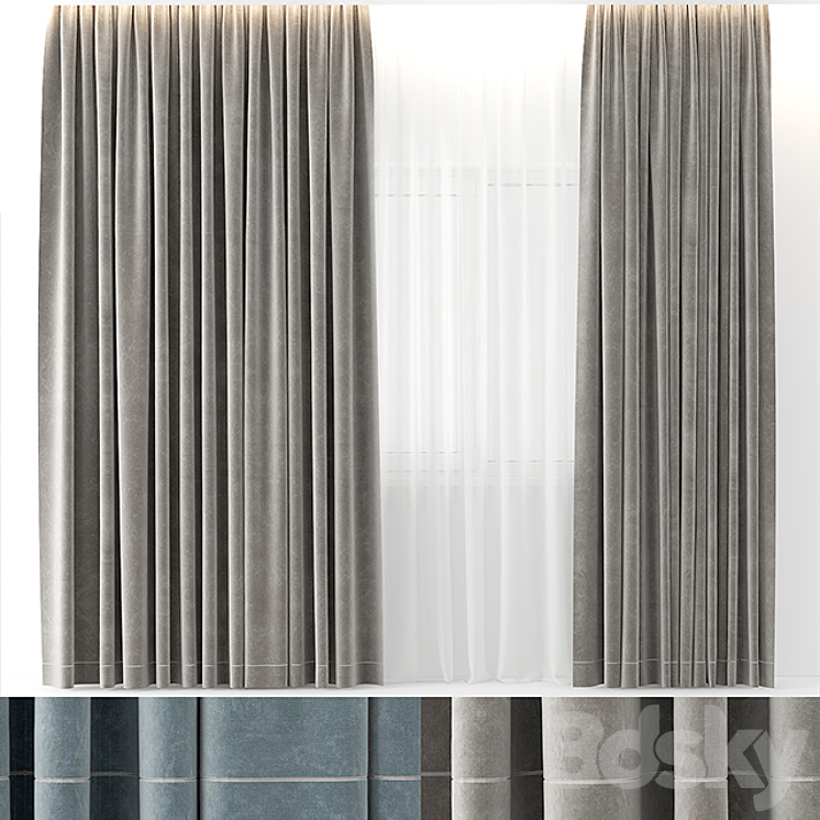 CURTAIN VELVET 3DS Max - thumbnail 1