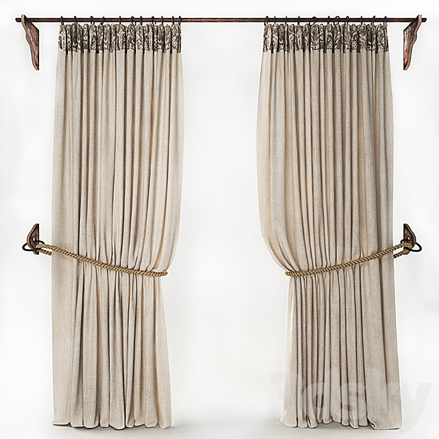 CURTAIN WITH ROPE 2 3DSMax File - thumbnail 1