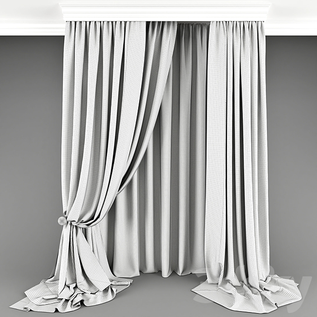 Curtain_011 3DS Max Model - thumbnail 2