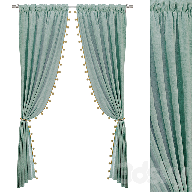 Curtain_05 3DS Max Model - thumbnail 4