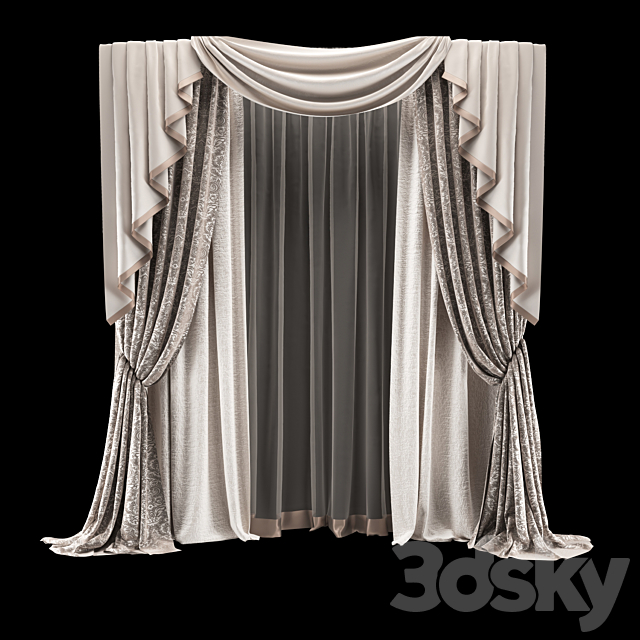 curtain_1 3DS Max Model - thumbnail 2