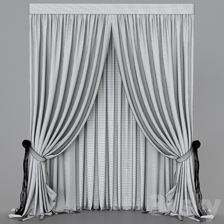 Curtain_55 3DS Max Model - thumbnail 2