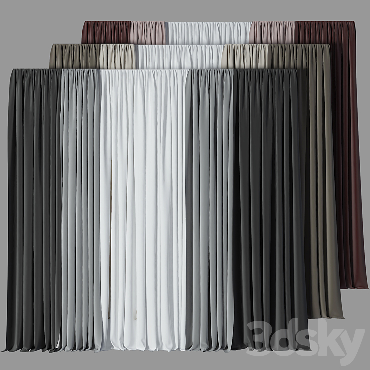 Curtain_set_17 3DS Max - thumbnail 1