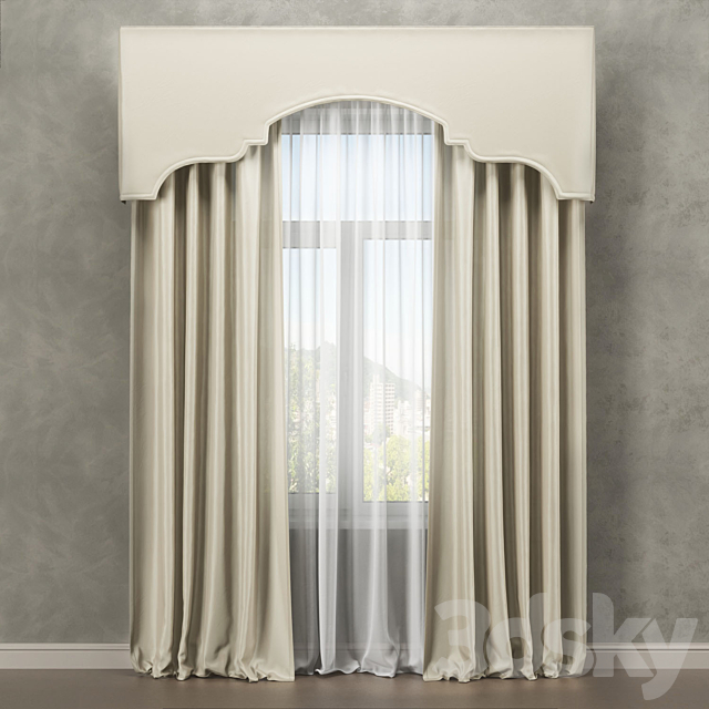 Curtains 001 3ds Max - thumbnail 1