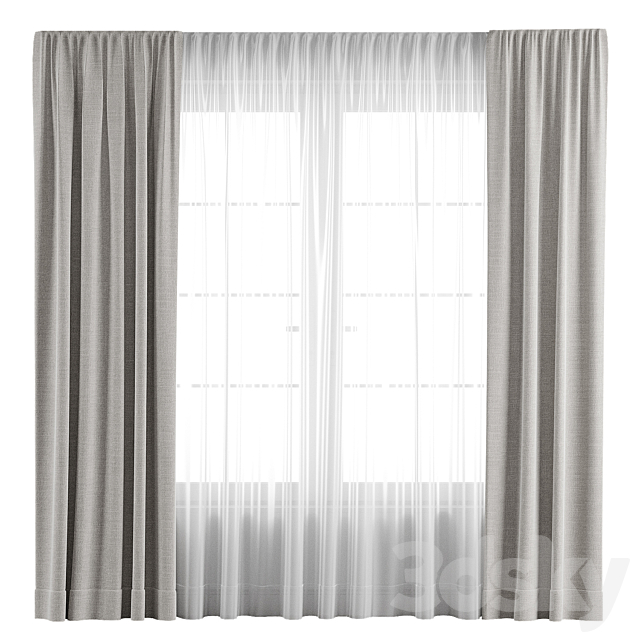 Curtains 003 3ds Max - thumbnail 1