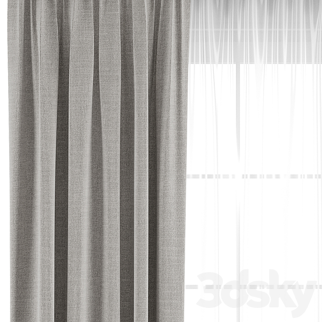 Curtains 003 3ds Max - thumbnail 3