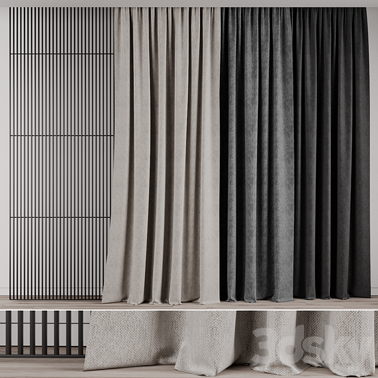 Curtains 01 3DS Max - thumbnail 1