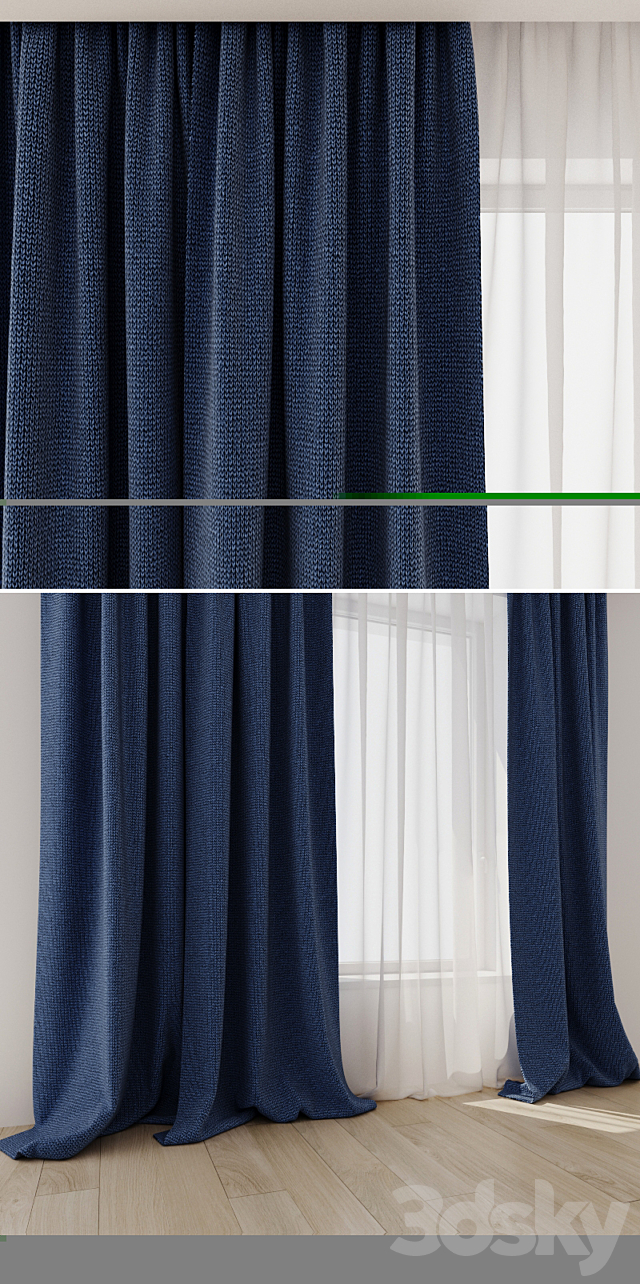 Curtains 01 3DS Max Model - thumbnail 2