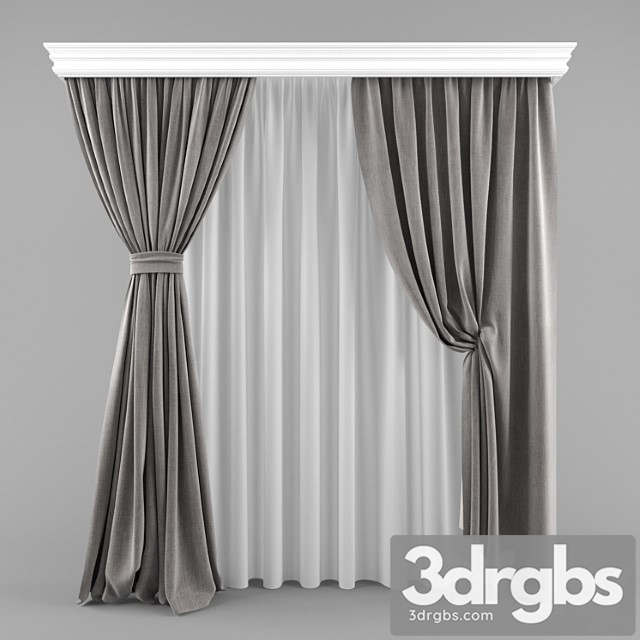 Curtains 01 7 3dsmax Download - thumbnail 1