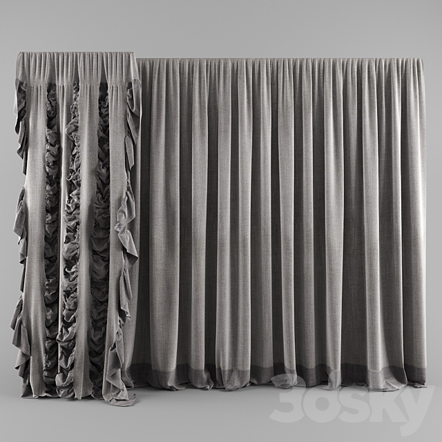 Curtains 02 3DSMax File - thumbnail 1