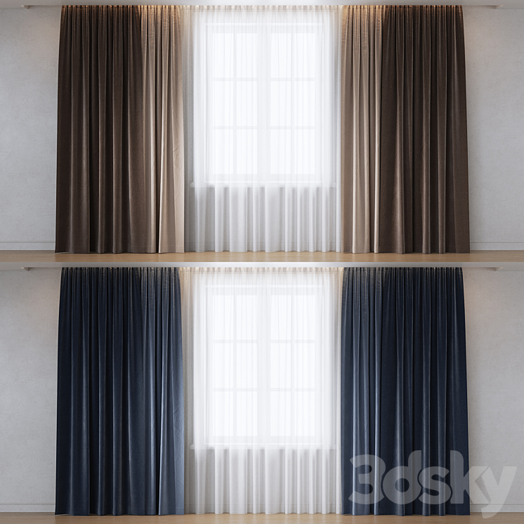 Curtains 03 3DS Max Model - thumbnail 2